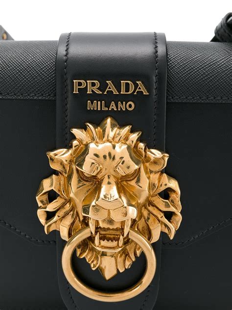 prada lion shoulder bag